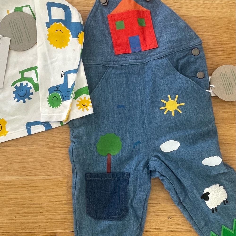 Stella McCartney Kids' White and Multicolor Onesie